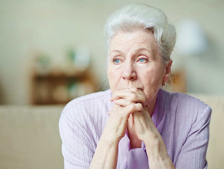 vrouw met psychische klachten