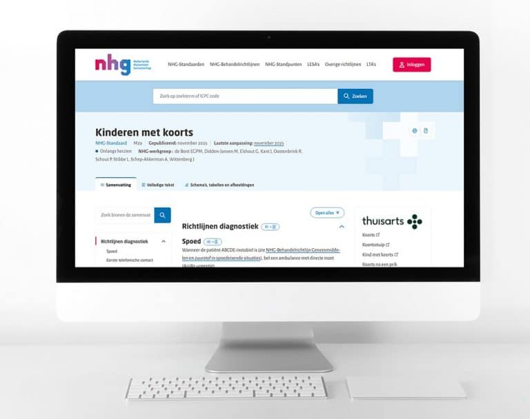 Vernieuwde navigatie website NHG‑Richtlijnen - NHG